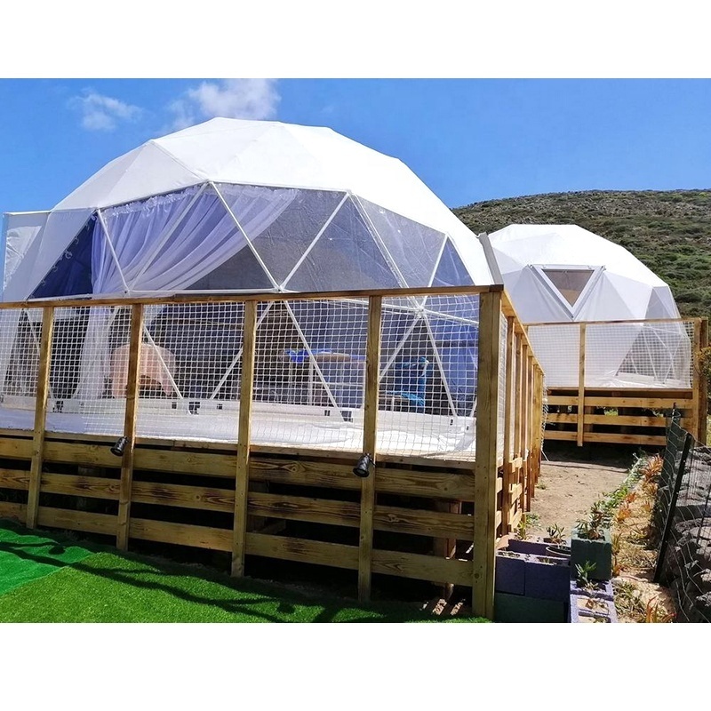 Transparent Yurt Geodesic Instant Advertising Clear Plastic Dome Tent