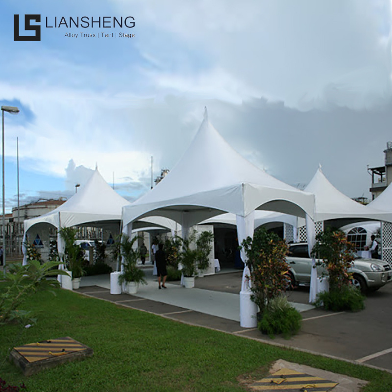 5x5m 6x6m Aluminum Frame Gazebo Hexagon Pagoda Tent On Sale