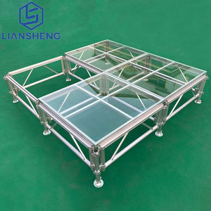 Durable and adjustable Swimming Pool wedding acrylic portable Stage  Clear  Acrylic Portable Platform Stage For Events Concert