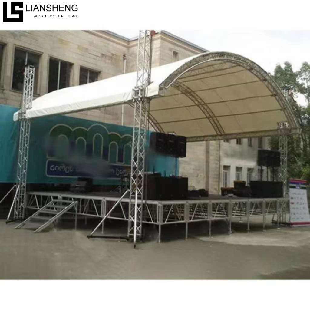 Backdrop Truss New Design Concert Aluminum Arc- roof Truss Aluminum Stand Outdoor Event Stage Speaker Lift