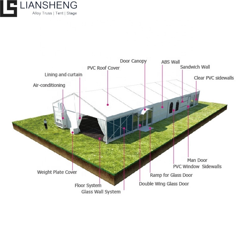 20x20m 20x30m 20x40m outdoor commercial heavy duty Trade Show custom chapiteau church Tent wedding party event tents