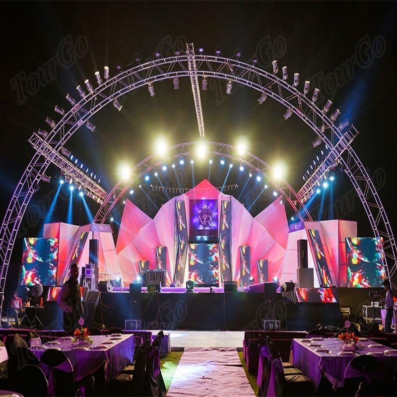 Outdoor Aluminum Dj Led  Lighting  Speaker Array Display Truss Tower for Concert Bar Event Shown