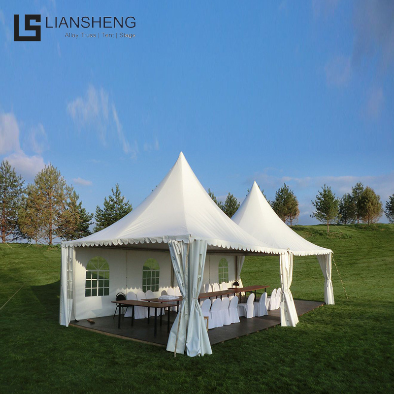 5x5m 6x6m Aluminum Frame Gazebo Hexagon Pagoda Tent On Sale