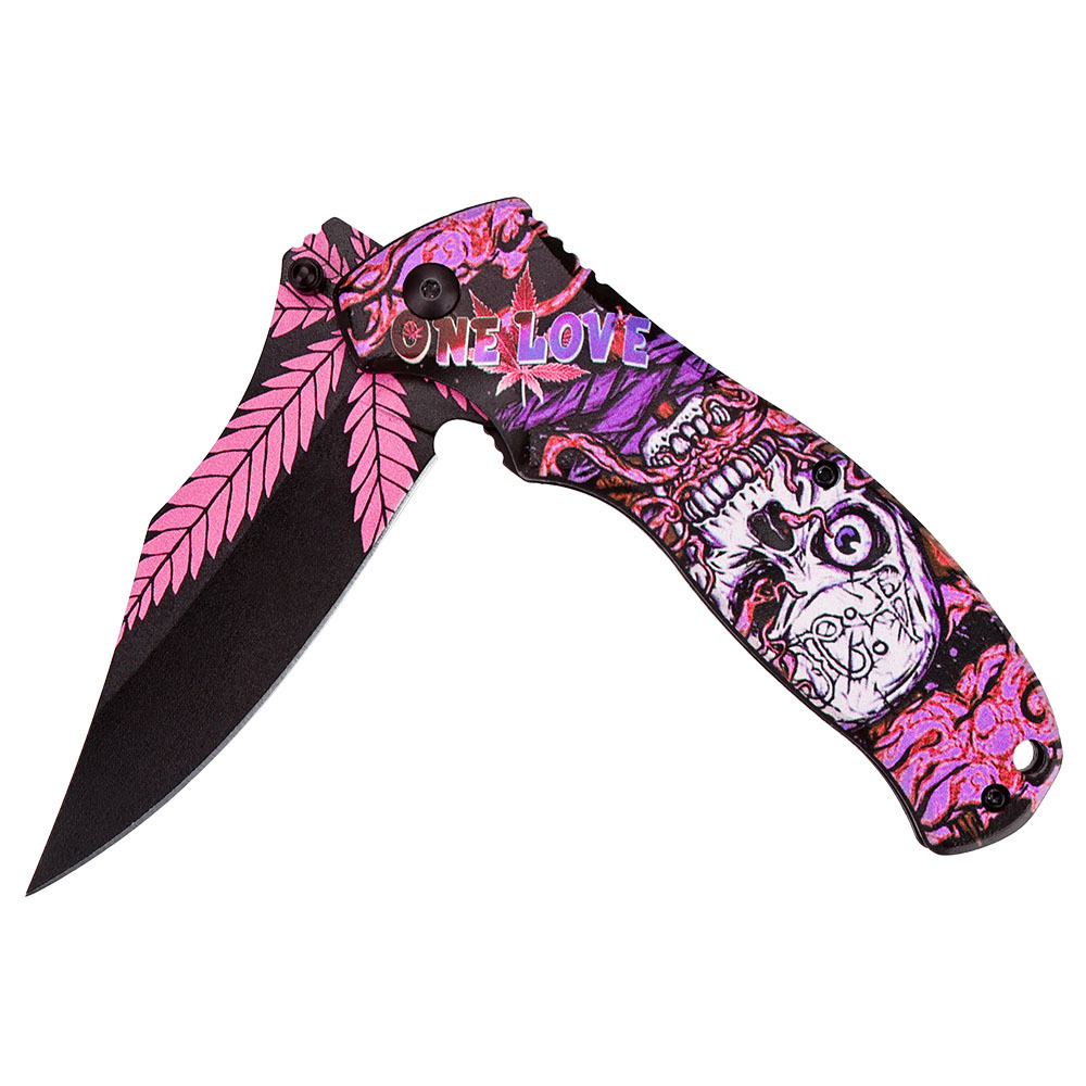 EDC Tactical Stainless Steel Blade Pink Survival Hunting Camping Pocket Folding Knife