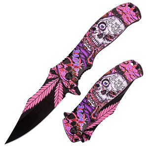 EDC Tactical Stainless Steel Blade Pink Survival Hunting Camping Pocket Folding Knife