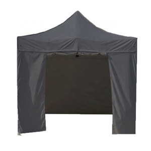 Easy Up Pop Up Tent 10X10ft With Full Walls Fireproof Waterproof Black Foldable Tent For Parking Storage