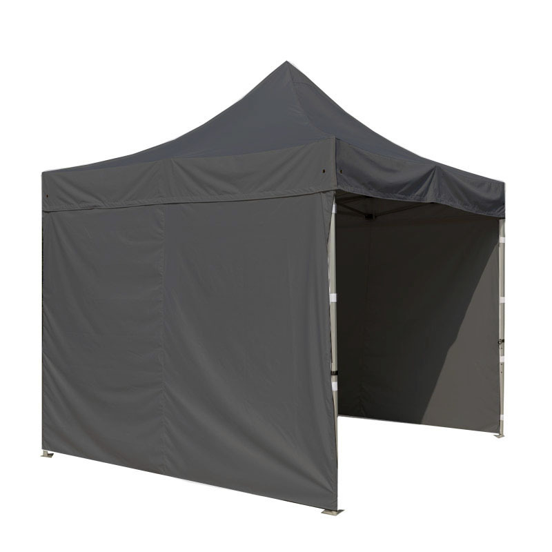 Black Waterproof Gazebo 3M X 3M Yard Canopy Tent Easy Setup With Full Walls