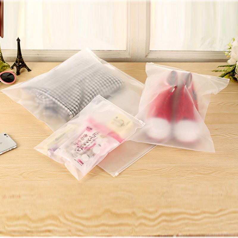 Top Quality frosted packing plastic bag for Printed sweater clothes plastic packaging zipper clothing bag