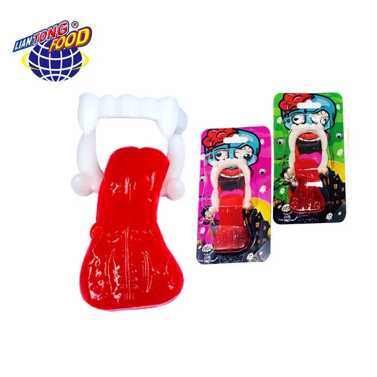 Halloween Novelty Spoof Tongue Gummy Caramelos Gomitas Soft Sweets Halal Candy Sweets Wholesale