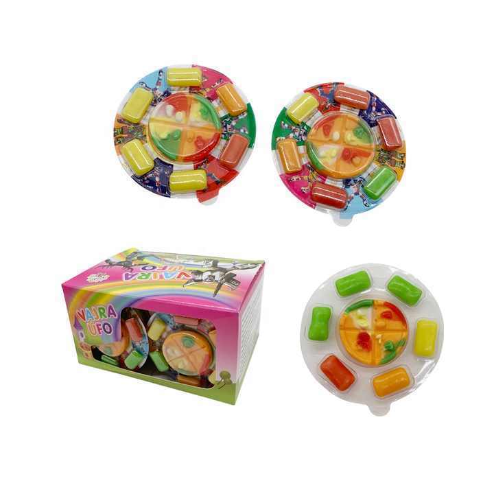 Pizza gummy candy and bubble gum