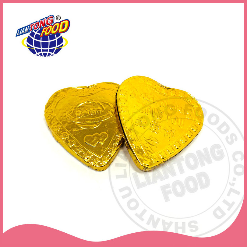 Chocolate Coins Heart Shape Chocolate customized the package