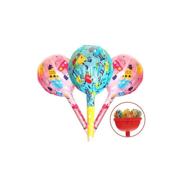 Big Bom Pop Plastic Lollypop Giant Lollipop Stick With Mini Fruity Lollipop Sweet