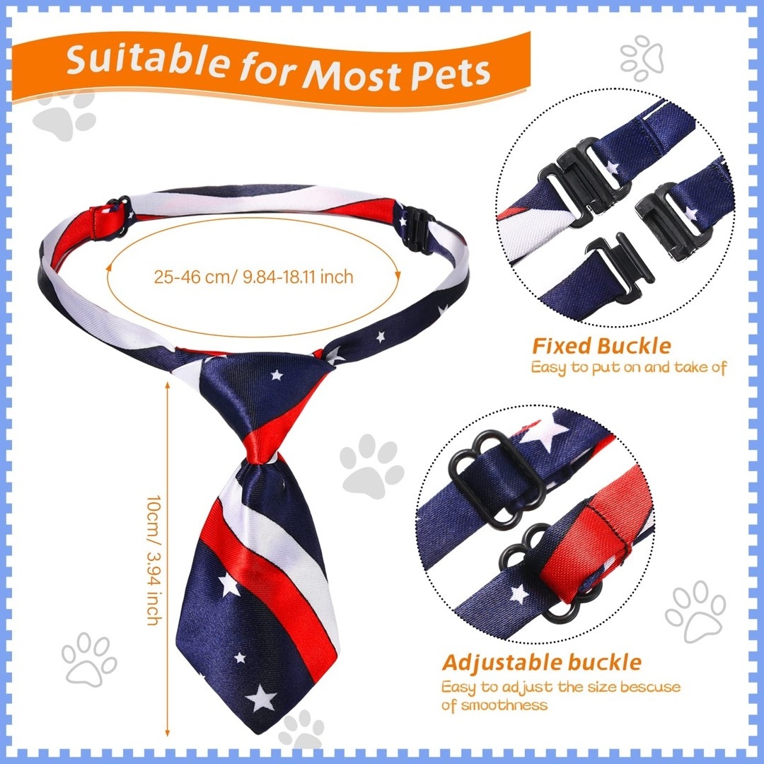 Dog Neck Tie Adjustable Multi Kind of Assorted Patter Puppy Pet Bow Ties Grooming Accessories for Small Dogs Birthday Photograph