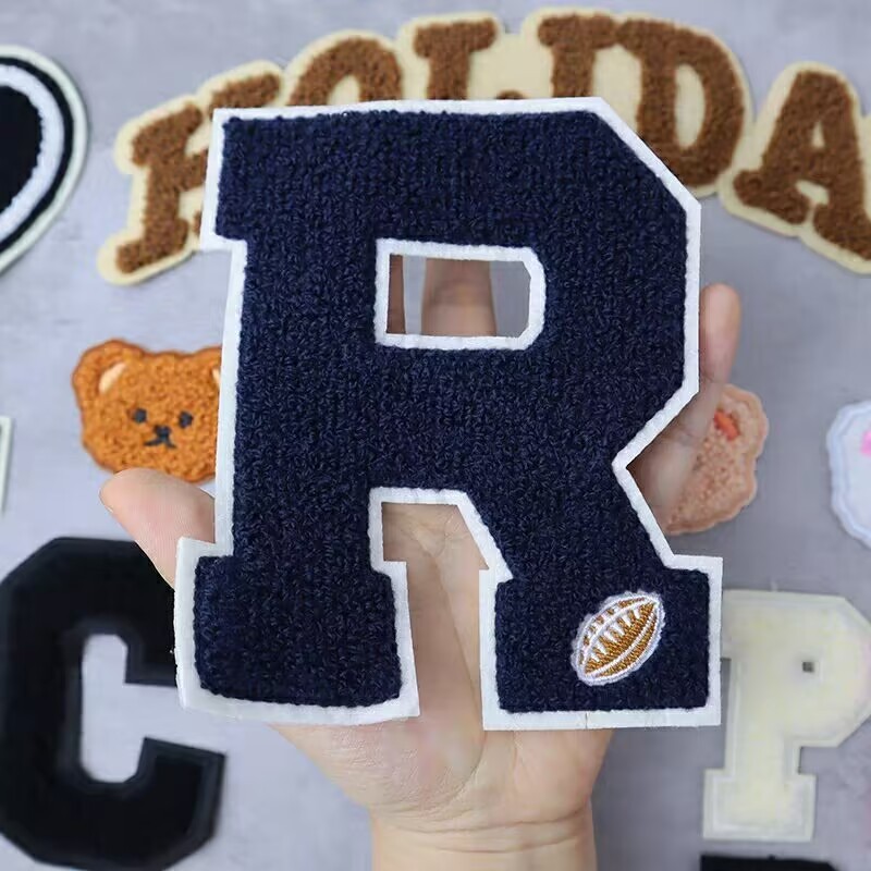 Chenille Patches on Patch Shirts with Logo Bear Iron Custom Logo Halloween Fabric Garment Chenille Machine Embroidery Felt