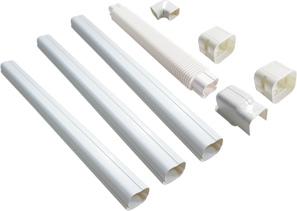 HVAC PVC Decorative Line Set Mini Split Line Set Cover PVC Pipe Trough HVAC Systems Parts