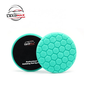 LEADMAX 3 INCH Green Honeycomb Hexagon Small Flocking Car polishing pad car polisher