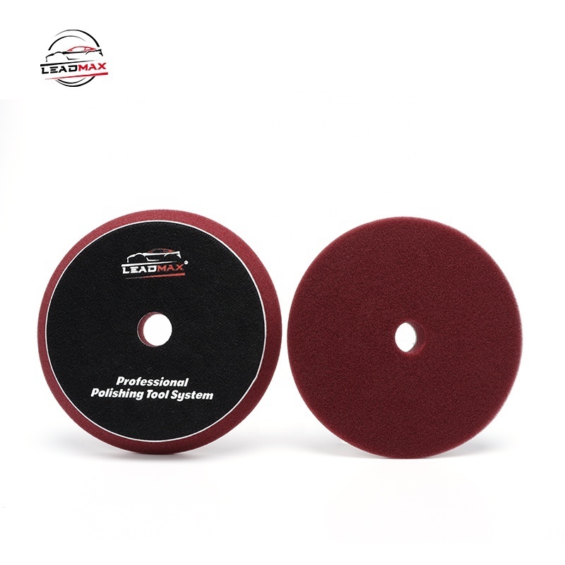 New Design LEADMAX Car Detailing 5 Inch 130mm Foam Buffing Pads cr Polishing Pads For DA Buffer Pad Polisher Use