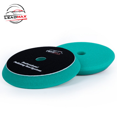 LEADMAX 3''/5"6''/7'' Round Edge Diamond Surface Car Care RO/DA Polisher Pad Car Detailing polyurethane cr foam Polishing Pads