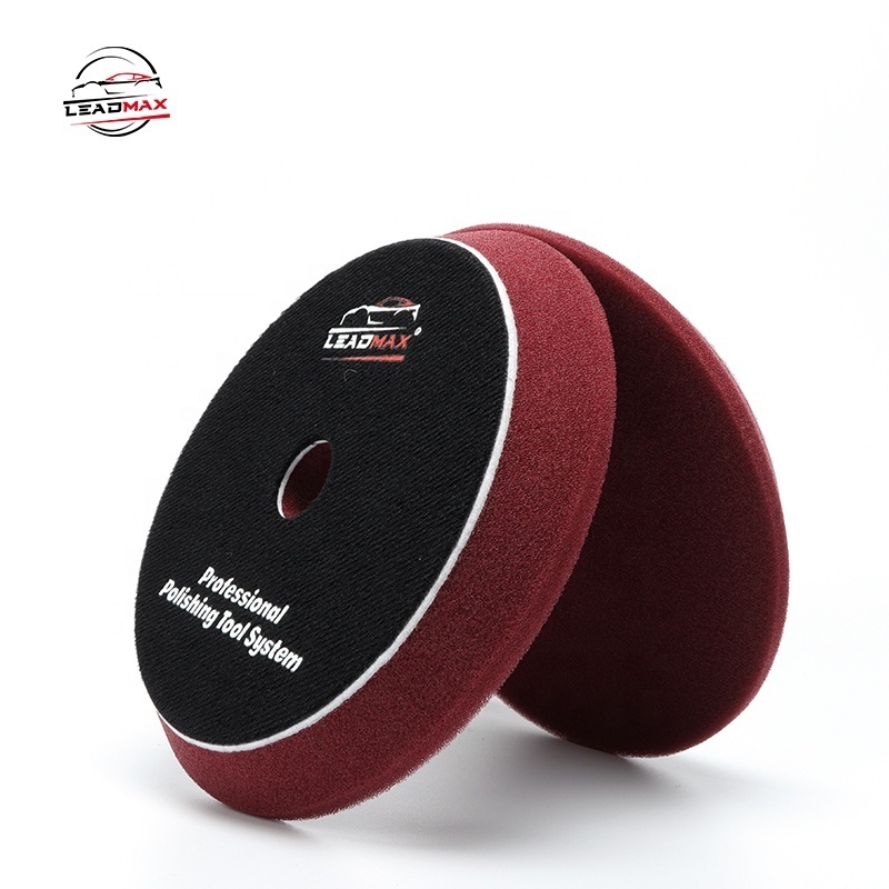 New Design LEADMAX Car Detailing 5 Inch 130mm Foam Buffing Pads cr Polishing Pads For DA Buffer Pad Polisher Use