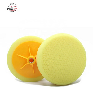 Professional High Quality Cross Border Direct Supply Small Honeycomb Car Polish Buffing Pad with Yellow Plate