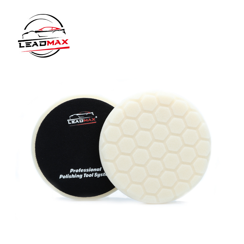 LEADMAX 3 INCH White  Honeycomb Hexagon Small Flocking Car polishing pad car polisher used cars CR