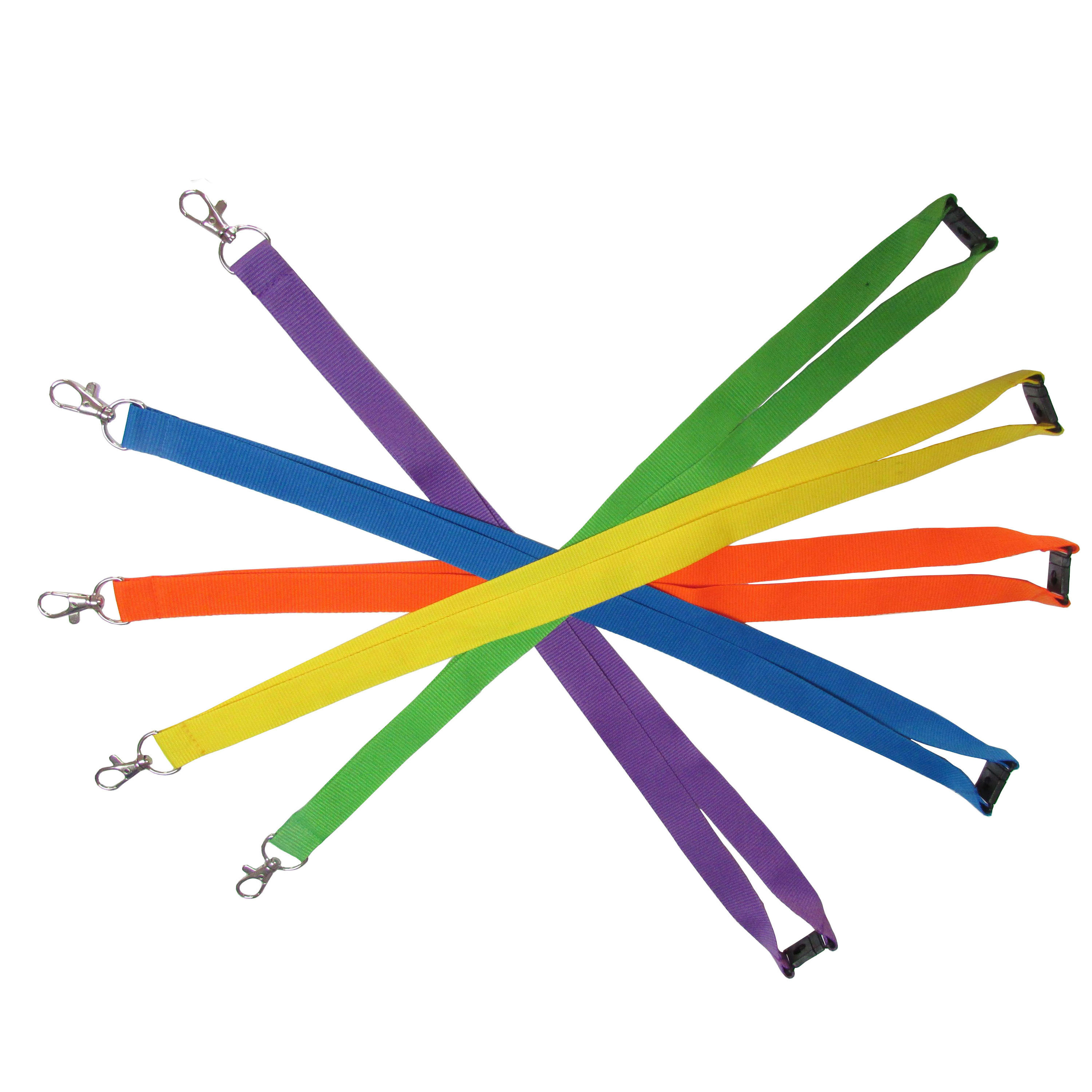 Different Colors Blank Plain Lanyards with Logo Custom with Trigger clip and Breakaway In Stock