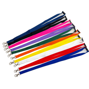 Different Colors Blank Plain Lanyards with Logo Custom with Trigger clip and Breakaway In Stock