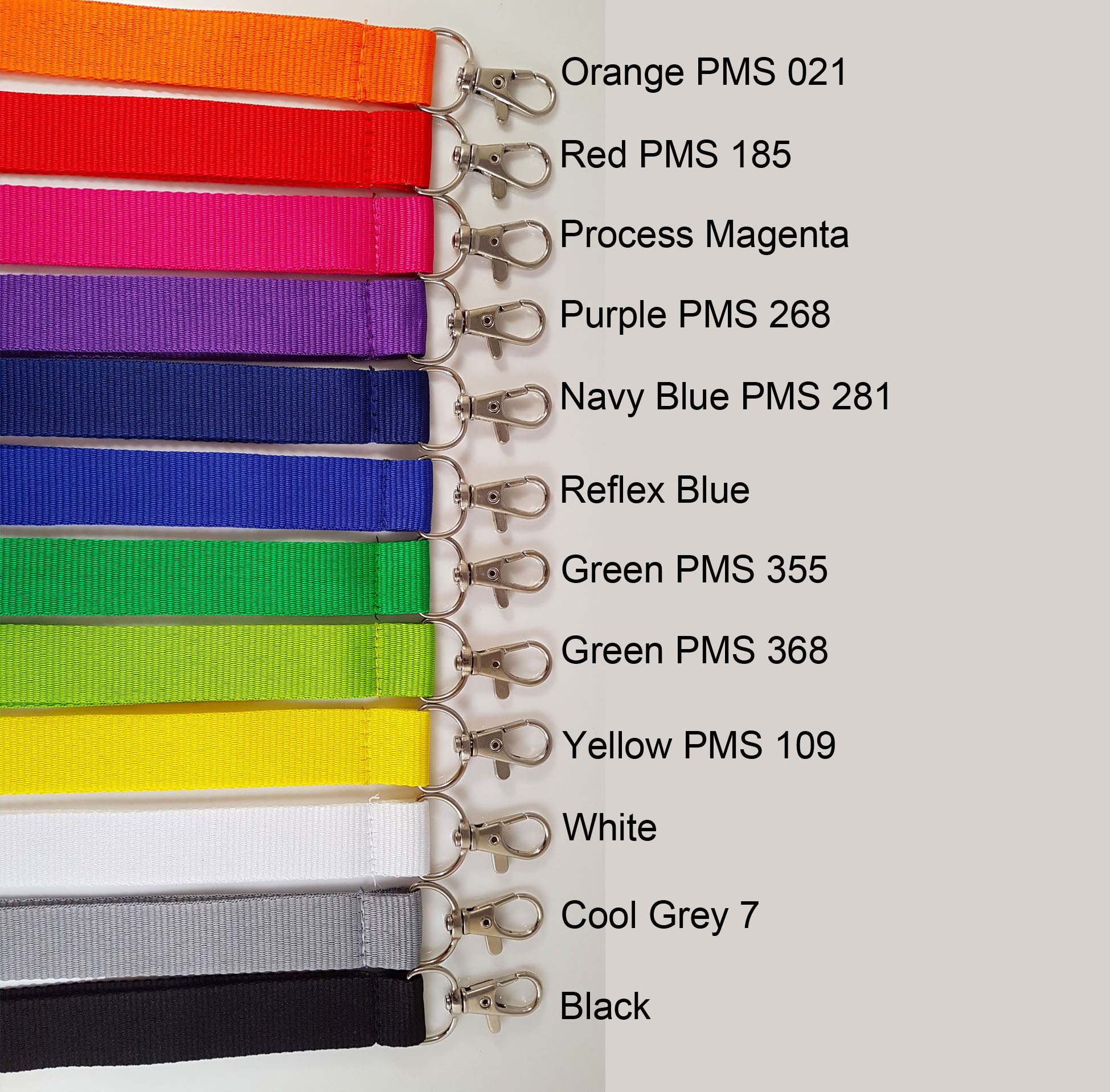 Different Colors Blank Plain Lanyards with Logo Custom with Trigger clip and Breakaway In Stock