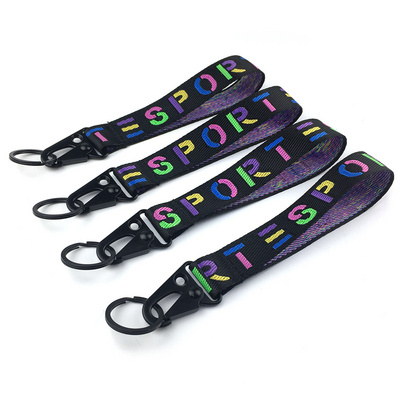 Wholesale wristlet strap Lanyard Key Chain Holder Lanyard Cool Short Lanyard for Car keys