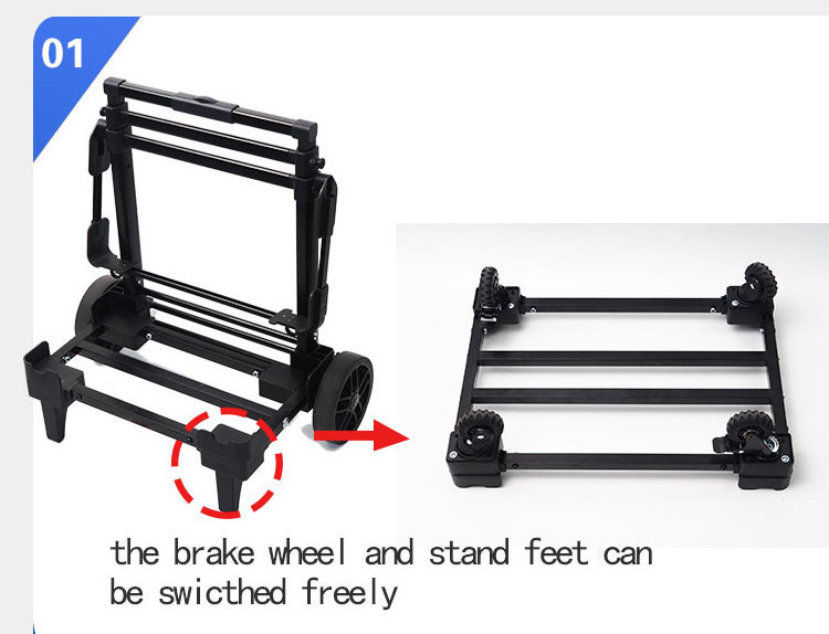 rolling crate collapsible rolling cart moving dolly luggage cart folding hand truck dolly carts with wheels for power station