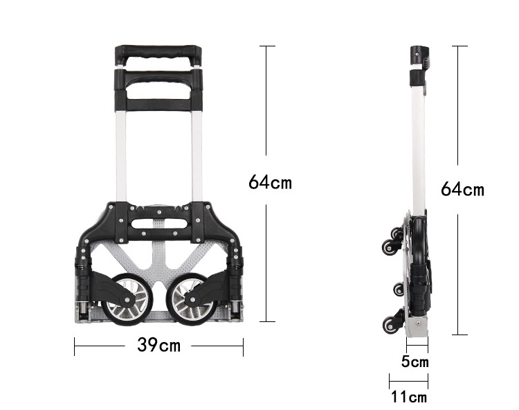 extendable shopping cart trolley metal hand pull cart carro de mano carrito plegable 80kg folding hand trucks