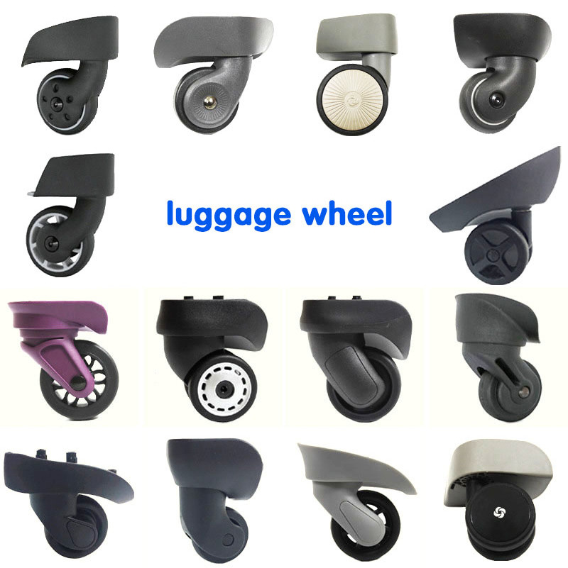 universal tire detachable  360  double spinner bag travel parts replacement suitcase luggage wheel for samsonite