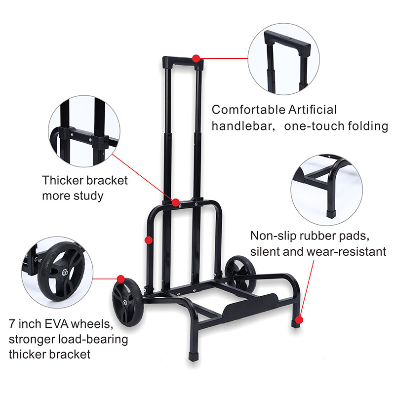 portable folding rolling cart metal trolley cart large utility cart coll   hand truck power station wagon lithium hand truck