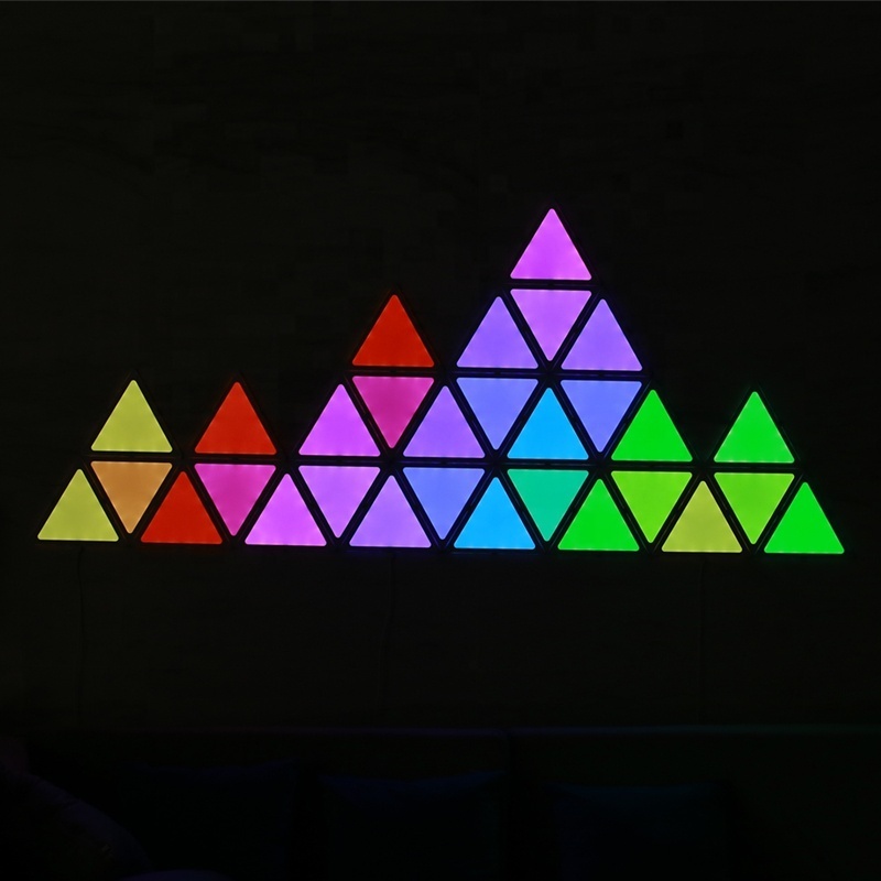 APP/Music  Synchronized Control DIY Intelligent Magic Color Board Triangle Smart RGBW RGB LED Smart Light Panels Kit