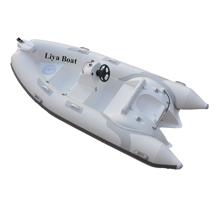 Liya Europe Hypalon rib boat 380 fiberglass hull inflatable boats on sale