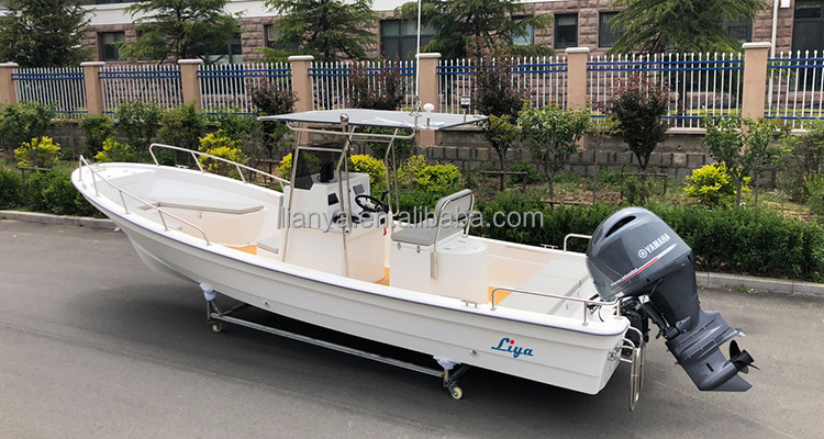 Liya 7.6m 25ft offshore fishing vessels fiberglass fishing boat small cargo ships for sale