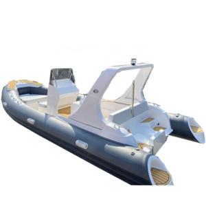 China Manufacture Liya rib 580   Fiberglass Hypalon  rigid Inflatable Jet Tender boat luxury