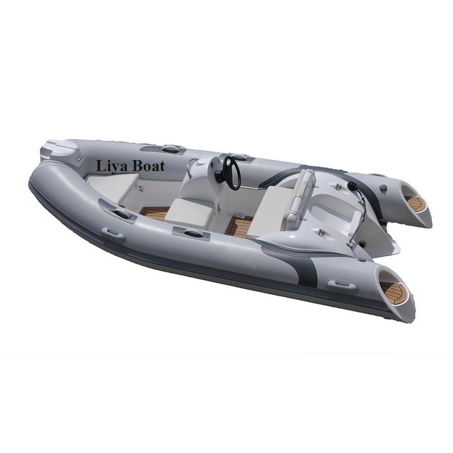 Liya Europe Hypalon rib boat 380 fiberglass hull inflatable boats on sale