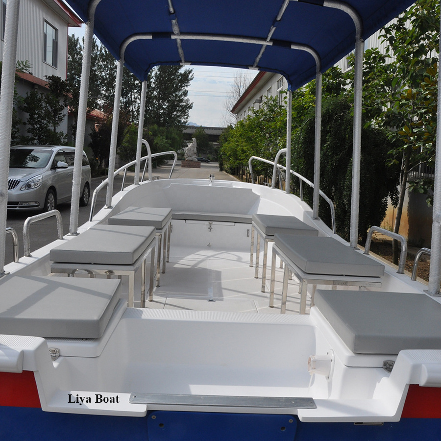 Liya 5.8m small passenger boat fiberglass tour boat for 8 person