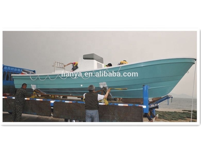 Liya Chinese boat manufactures 25feet fishing boat with canopy