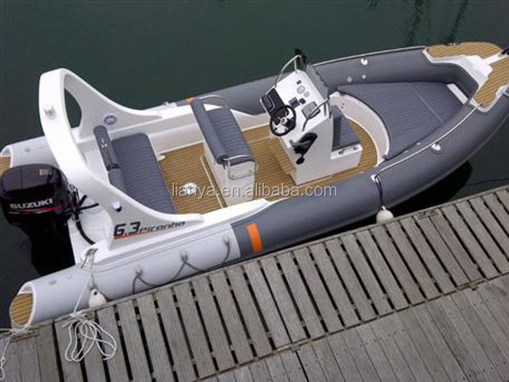 Liya 10 person high speed RIB boat fiberglass hull ambulance boat