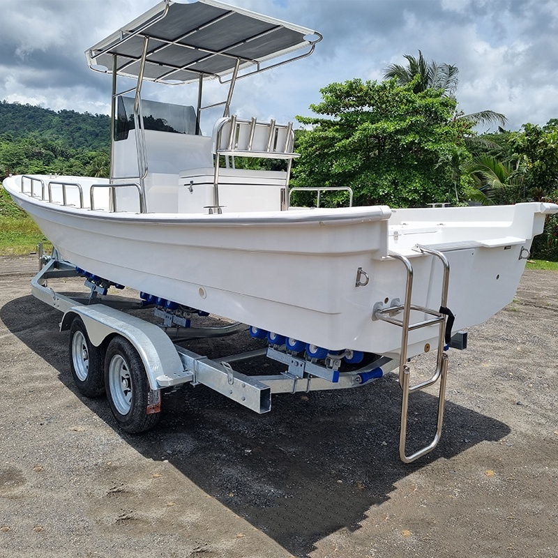 Liya 7.6m 25ft offshore fishing vessels fiberglass fishing boat small cargo ships for sale