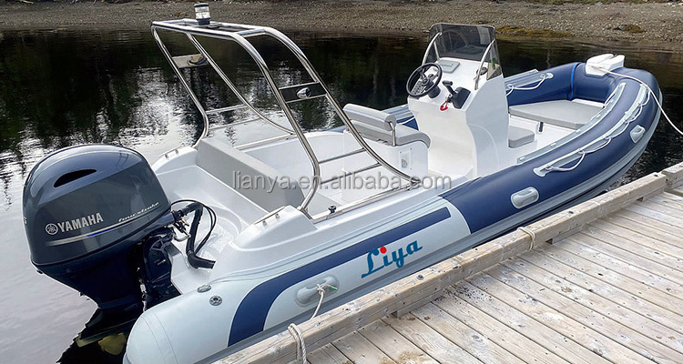 Liya 5.8m Semi Submarine Boat Fiberglass Hull Material Rib Hypalon Boat