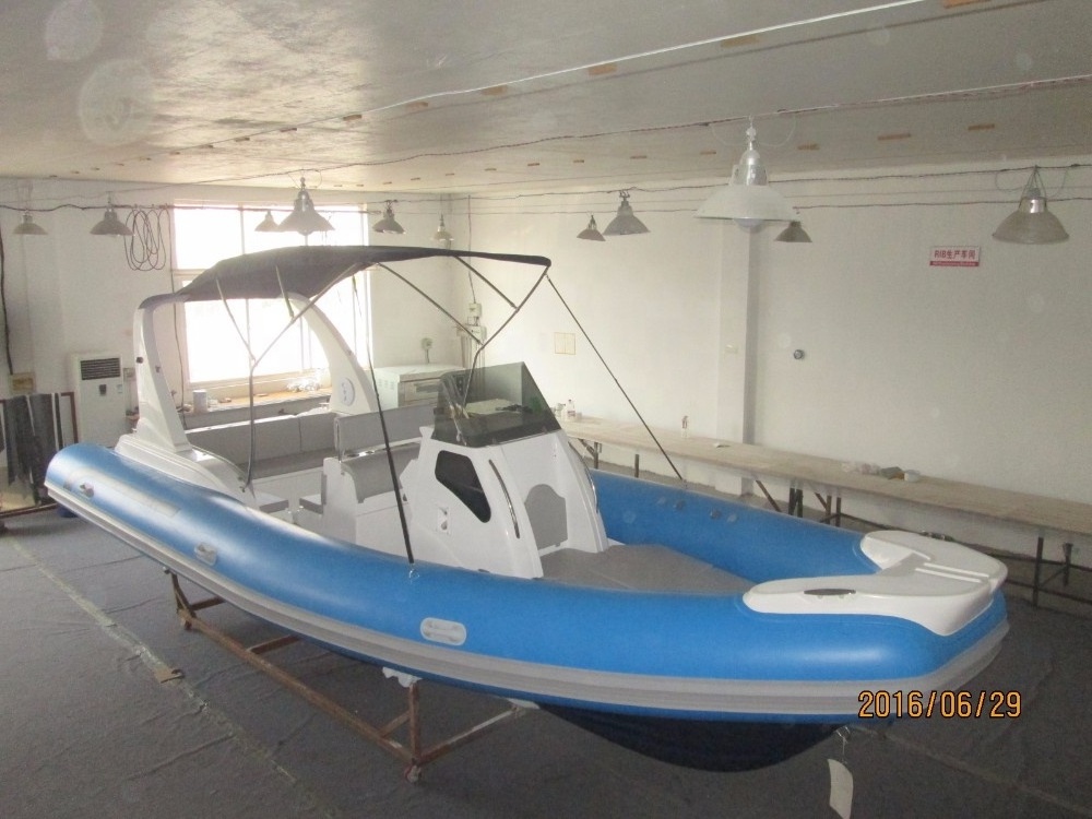 Liya 7.5m steering wheel inflatable boat with roll bar