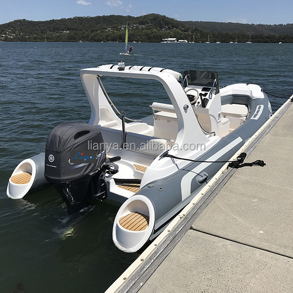 Liya High Speed Rib Boat 5.8m 19 feet Center Console Dinghy Rigid Inflatable Boat China