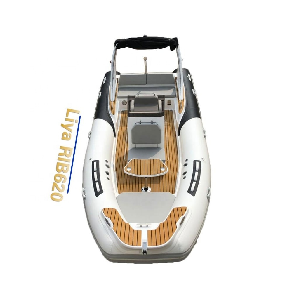 Liya rib boat brands 22feet inflatable boat with canopy