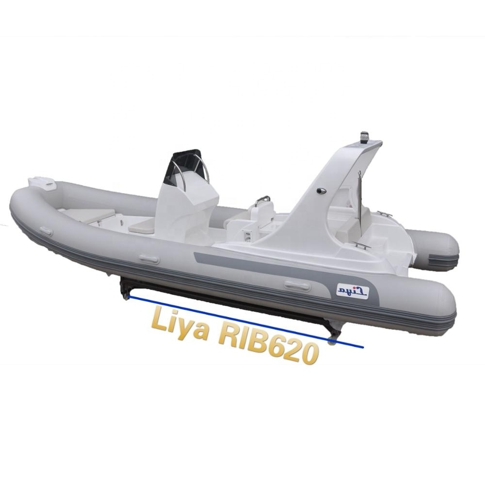 Liya rib boat brands 22feet inflatable boat with canopy