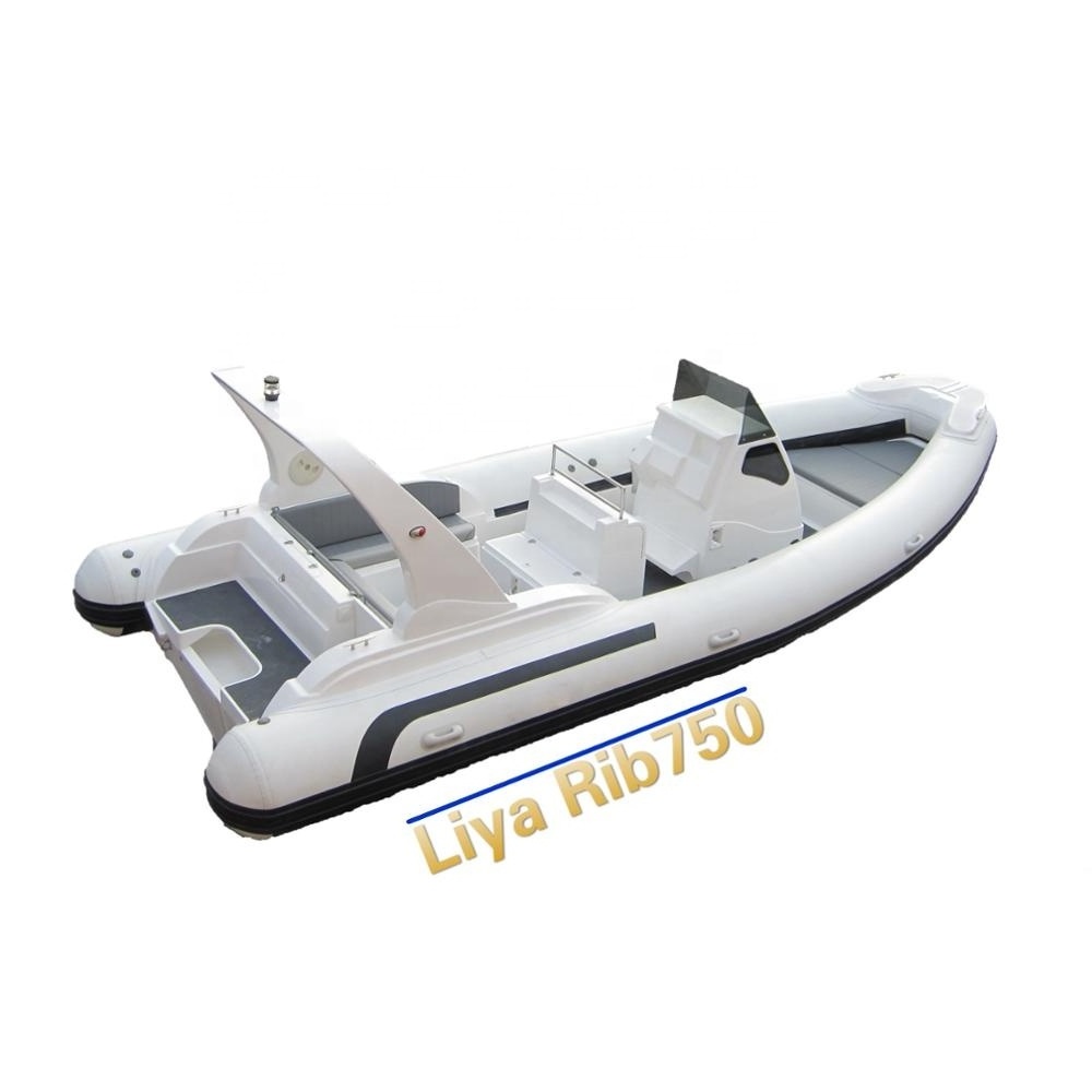 Liya 7.5m steering wheel inflatable boat with roll bar