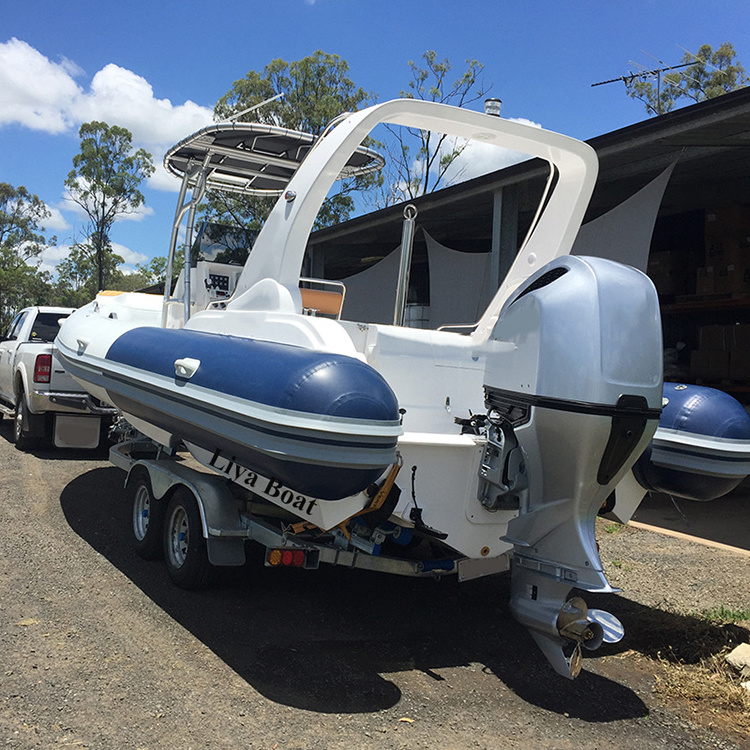 Liya newly manufacturing 7.5m semi rigid inflatable boat us coast guard boats for sale