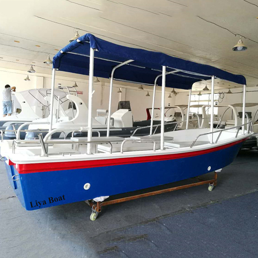 Liya 5.8m small passenger boat fiberglass tour boat for 8 person